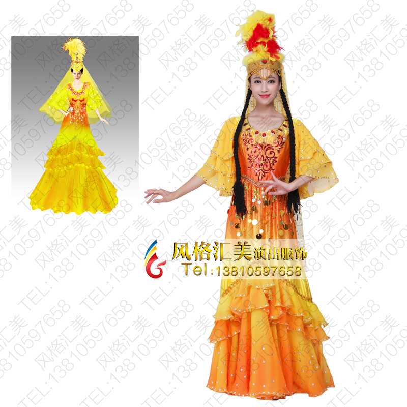 Style Huimei original design Xinjiang dance costume performance costume female ethnic dance costume Xinjiang dance costume custom