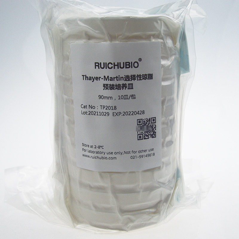 瑞楚生物Thayer-Martin选择性琼脂 预装培养皿90mm,10皿/包TP2018
