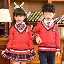 Kindergarten Garden clothes Childrens college Wind class clothes Autumn winter dress Long sleeves sweater High School Primary and middle school uniforms