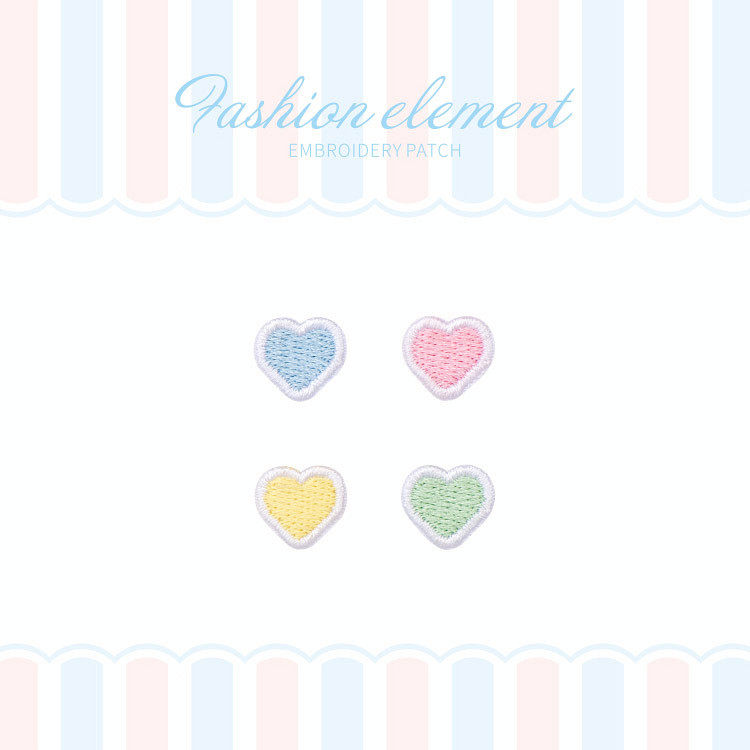 Small loving embroidered cloth with cute clothes Handmade mobile phone bag Decorative Sticker stickers 100 lap self-adhesive breaking hole patch