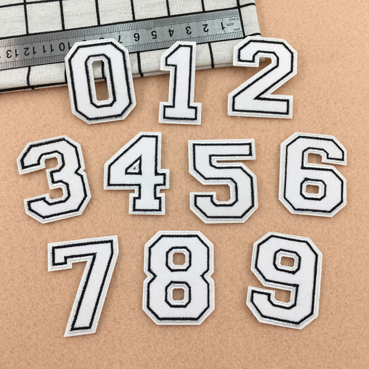 White digital clothes clothesjersesdiy decorative diy tagged tab patch patch embroidery pattern