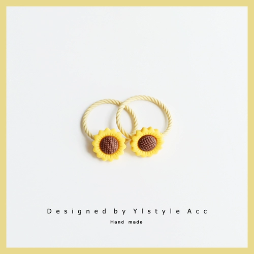 Оригинальная дизайнерская детская резинка для волос, детский аксессуар для волос, в цветочек