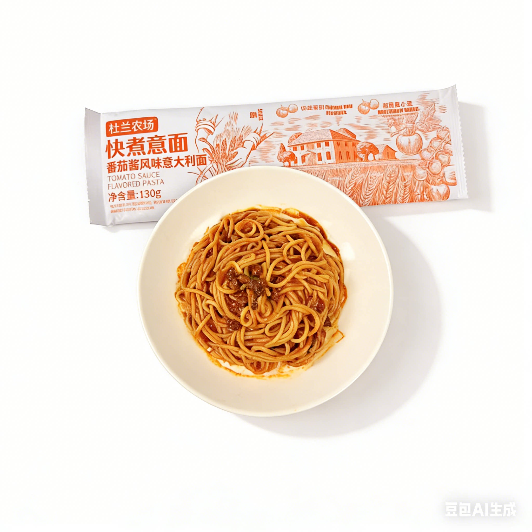 杜兰农场意大利面黑椒牛肉番茄肉酱快煮意面130g/袋SD4