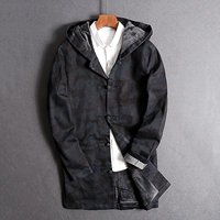 Áo khoác cotton cotton nhung và nhung ấm áp cho nam dài mới cotton ngụy trang mùa đông bằng vải bông 袄 801 áo dạ nam hàn quốc