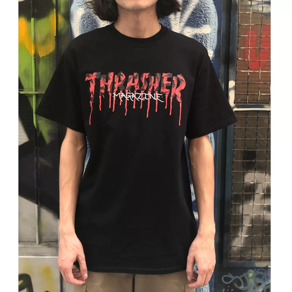 Новый Yicheng ThRASHER Blood Drip S/S.