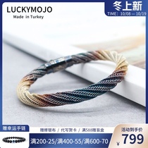 99 sterling silver bracelet mens niche advanced feel hand jewelry woven hand rope gradient original silver bracelet to give boys gifts