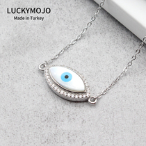 Turkey Eye imported sterling silver bracelet female niche ins female shellfish inlay Net red hand ornaments BR-070