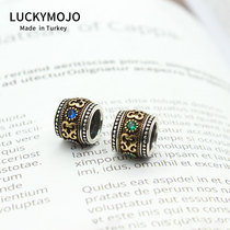 Turkish crown retro court sterling silver bracelet string accessories Gold beads Original design necklace pendant ZYZ002