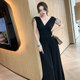 Seaside vacation classic French dress 2022 summer new long skirt sleeveless age-reducing beautiful western-style skirt