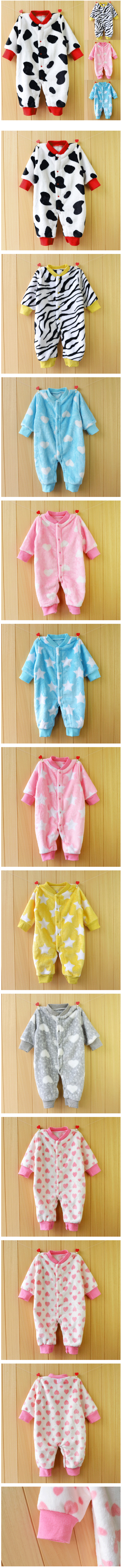 Đặc biệt hàng ngày mùa thu đông bé 3 tháng bé flannel jumpsuit sơ sinh romper Đồ ngủ bé 1 tuổi áo khoác liền quần hình thú