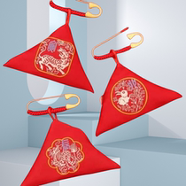 Triangular lucky bag lanugo bag amulet baby zodiac sign diy pendant portable storage save empty bag