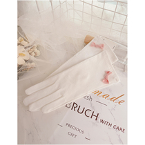 Sun Protection Gloves Women Summer Anti-UV Riding Electric Car Early Fall Cotton Fabric Short touch screen Driving thin section