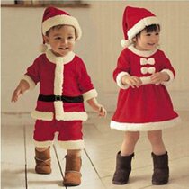 Boy girl winter halter suit Christmas performance suit Santa