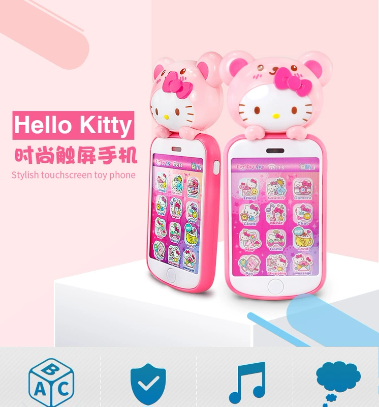 Ruihuaxing Hello Kitty Hello Kitty Children Đồ chơi thời trang Màn hình cảm ứng Điện thoại Cô gái Âm nhạc Điện thoại 50117 - Đồ chơi âm nhạc / nhạc cụ Chirldren