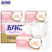 Five Months Flowers (May Flower) Pumping Paper Woman 3 floors 130 Pumping Surface Towel Paper * 6 Pack Small Specifications 1 Tie Price