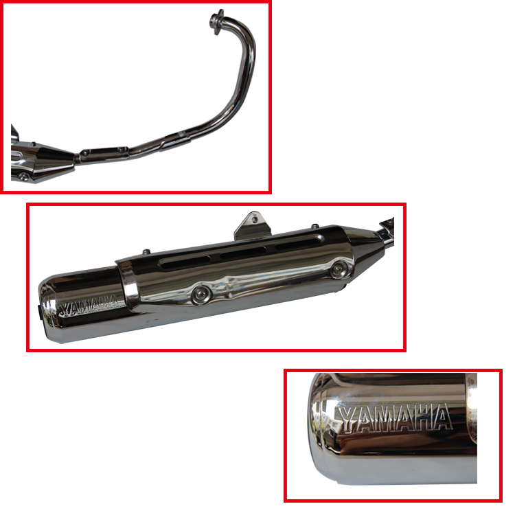 Yamaha xe máy JYM125-2 ngày thanh kiếm ống xả muffler ống khói lắp ráp