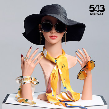 Men and women simulated head props fake head jewelry display