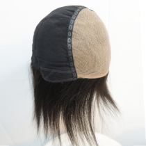 Xuchang wig full real hair hand-woven elastic mesh needle-top blank full hair set long straight hair casual parting style