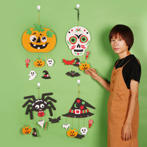 Halloween party DIY paper witch pendant pumpkin Bar Hotel KTV haunted house decoration supplies spider pendant
