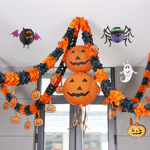 Halloween decoration pumpkin lantern flower pendant restaurant mall bar kindergarten supplies scene arrangement props