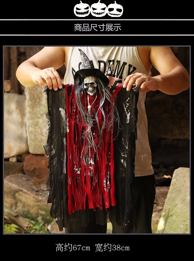 Halloween đạo cụ kinh dị ma ám bố trí nhà trang trí lễ hội ma cung cấp kiểm soát âm thanh đầu ma nhỏ treo ma - Sản phẩm Đảng / Magic / Hiệu suất đồ hóa trang halloween cho be