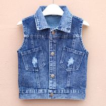 Childrens clothing boy spring denim vest vest little boy spring and autumn 2 coat 3 baby 4 thin section 7 years old 5 vest tide 6