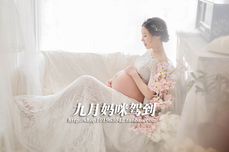 Cho thuê quần áo phụ nữ mang thai cho thuê ảnh photo studio ảnh chủ đề quần áo trắng kiểu váy lớn quần áo bầu công sở