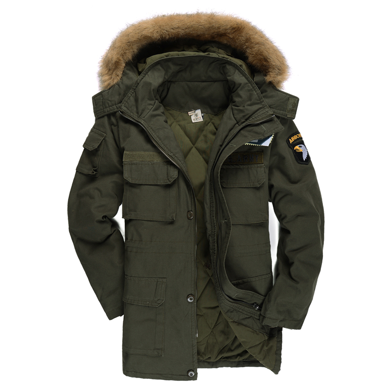 New Pint Outdoor Military Mini Jacket Thickened Windcoat Uniform Coat 101 Air Drop Division Men Field Cotton Serve Winter Warmth