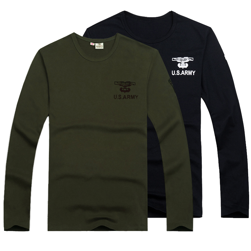 Outdoor military fans spring new cotton tight-fitting long-sleeved T-shirt Special forces tactical military fans T-shirt combat training suit