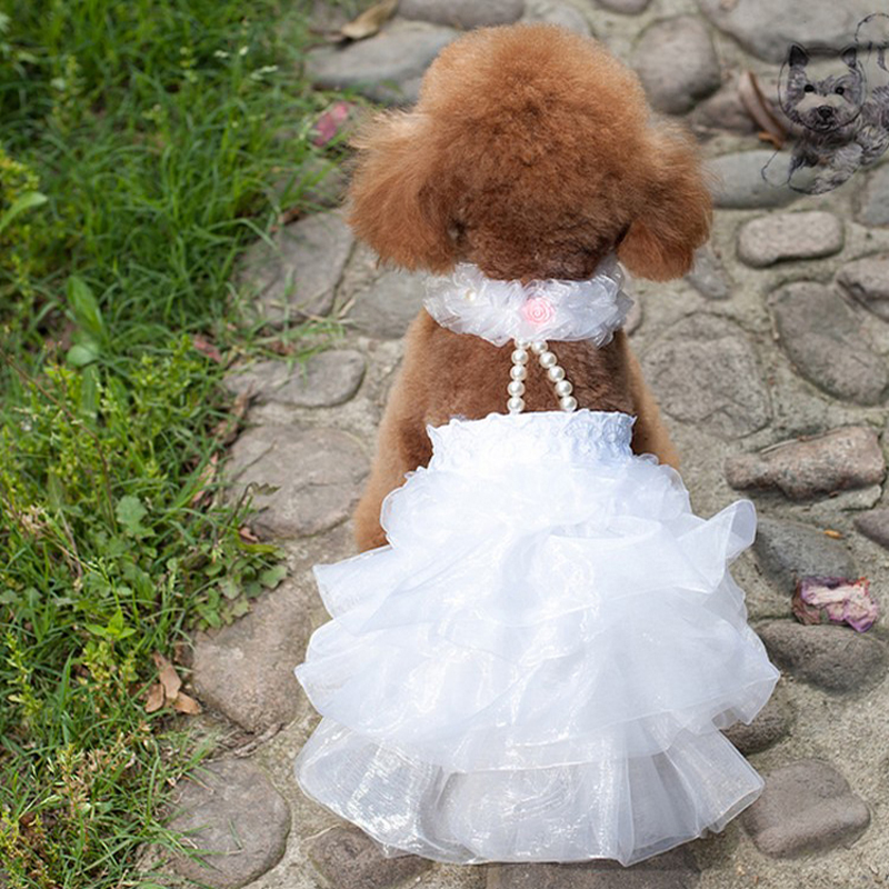 Dog Wedding Dress Dog Dress Pet Wedding Dress Princess Skirt Puff