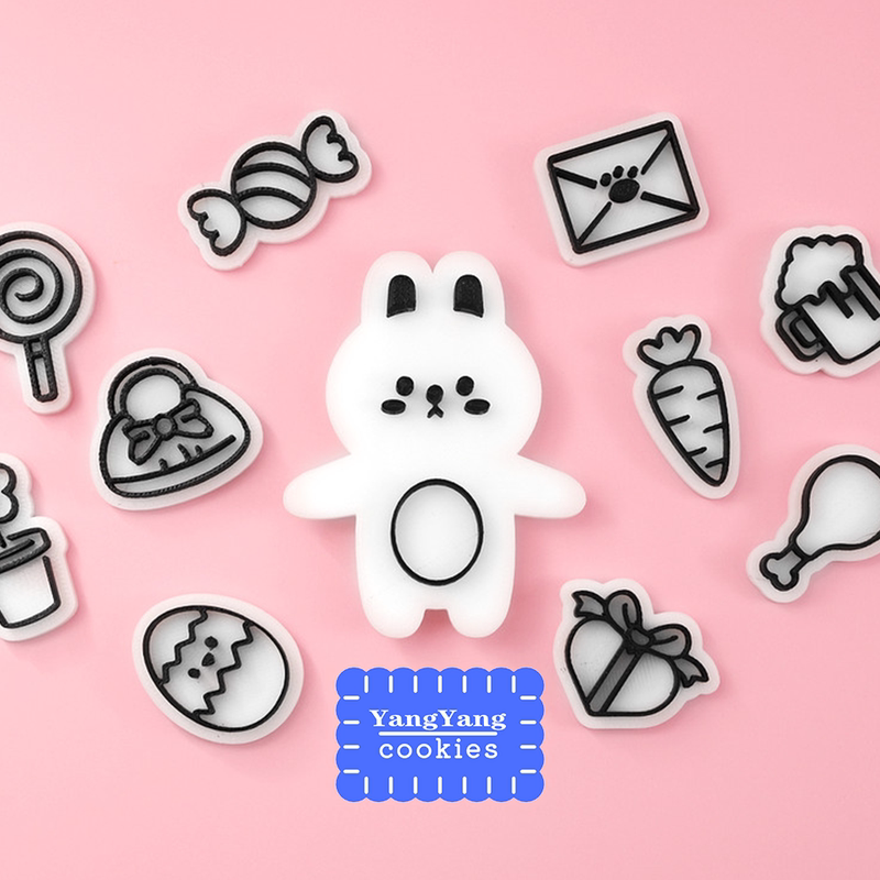 Korean Rabbit Cookie Mold Rabbit Cookies Embrace Spring (Same Style as Lee Hee-Jae)