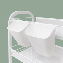  Hanging basket trolley Portable storage household utensils Kitchen tableware sundries Plastic box hanging bucket desktop trash can