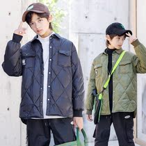 Boys lapel collar down jacket 90 white duck down 2021 Winter new middle and Big Boy extra thick warm liner top