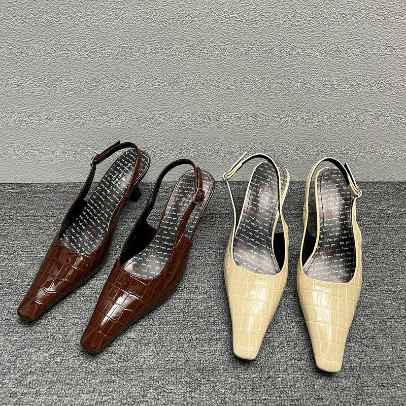 Unique Designer High Heels for Women, Pointed Toe Stiletto Heels with Back Strap, Fashionable and Elegant, Slimming Fairy Style Shoes Unique Designer High Heels for Women, Pointed Toe Stiletto Heels with Back Strap, Fashionable and Elegant, Slimming Fairy Style Shoes