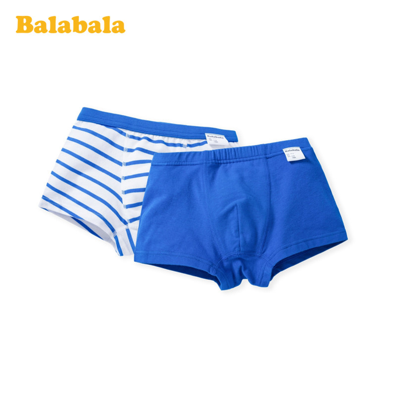 Ballabala children's underwear boy Four corner pants boy baby cotton boy shorts flat angle safety pants print two pieces