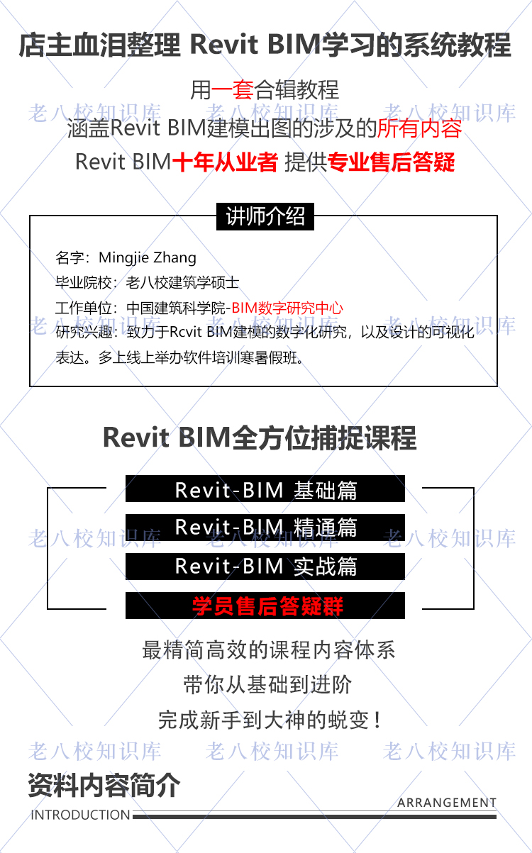 T1282 Revit BIM 2018建筑学专业建模教学入门基础机电结构学习...-3