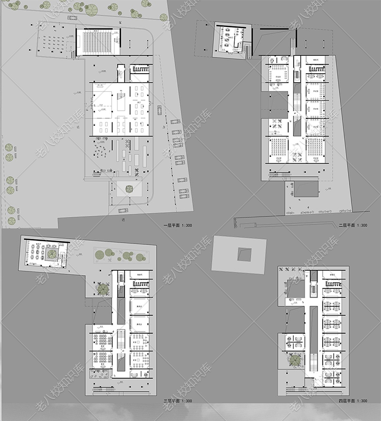 T1659大学生青年社区文化活动中心建筑设计SU模型CAD图纸文...-3