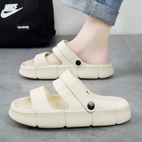 Летние тапочки, спортивные нескользящие износостойкие слайдеры, пляжные сандалии, мягкая подошва