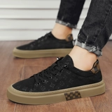 Тканевая летняя обувь, мужские универсальные кроссовки для отдыха, черные слипоны, униформа медсестры