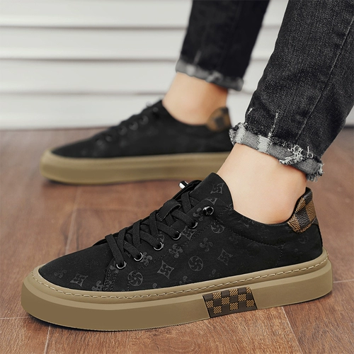 Тканевая летняя обувь, мужские универсальные кроссовки для отдыха, черные слипоны, униформа медсестры