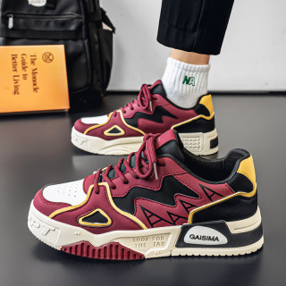 男鞋2025冬季新款潮牌百搭休闲板鞋青少年小众原创厚底增高运动鞋