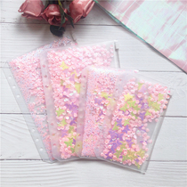 Creative accessories hand account notebook shake card butterfly love shell sequin decoration hand account storage zipper bag