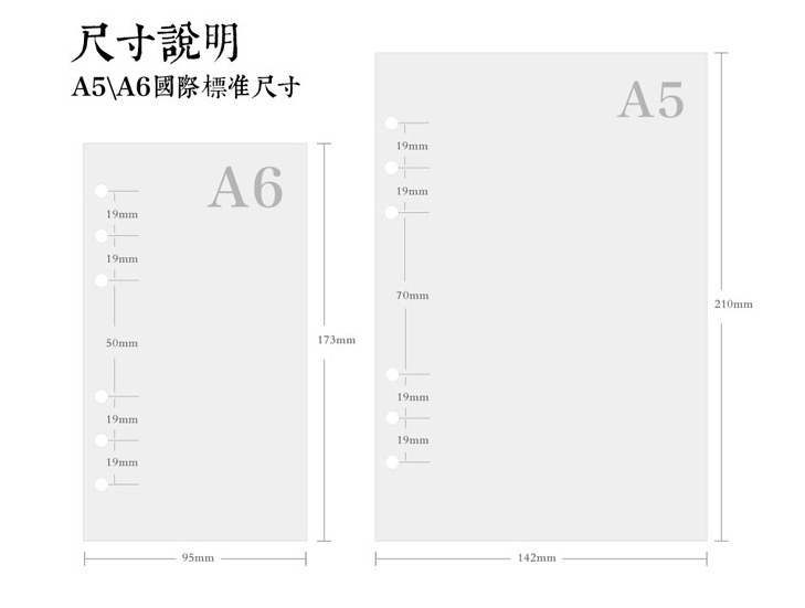 A5 A6活页笔记本内页分隔页纸索引纸6孔