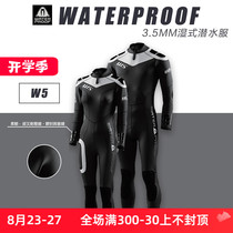 Waterproof W5 3 5mm ergonomic wetsuit three-dimensional tailoring warm and comfortable wetsuit scuba