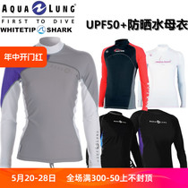 AQUALUNG surf suit UPF50 sun protection suit jellyfish suit scuba diving snorkeling deep diving base layer warm