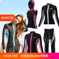 Cocoloa 2mm Topper diving top diving hood vest diving trousers thermal insulation water sports