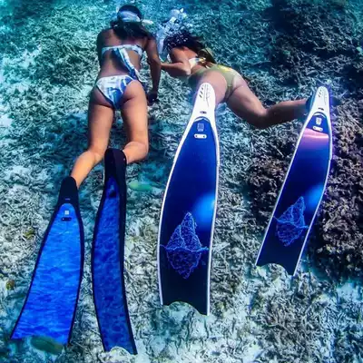 Leaderfins LIMITED Free Diving Big Long legs Carbon fiber long fins Free diving fins Pure carbon