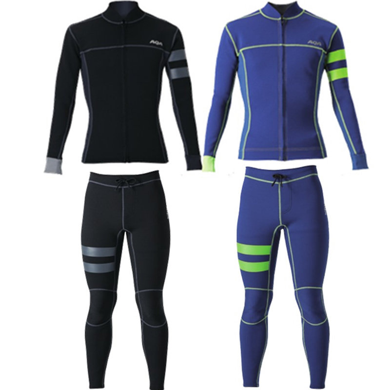 AQA UV Wet 1MM Wetsuit Long Sleeve Warm Sunscreen Suit Wetsuit Long Pants Anti UV Spot