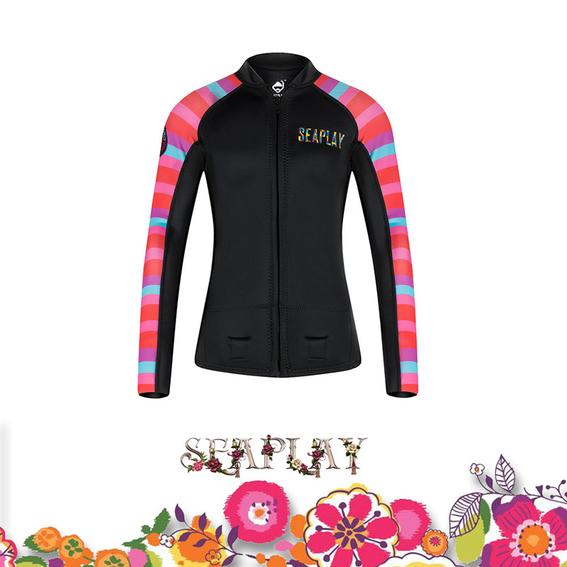 SEAPLAY wet two-piece 3-2MM wetsuit rainbow snorkeling suit Two-style women's spot