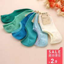Candy color womens socks childrens invisible socks boat Socks cotton shallow mouth summer socks womens summer thin socks